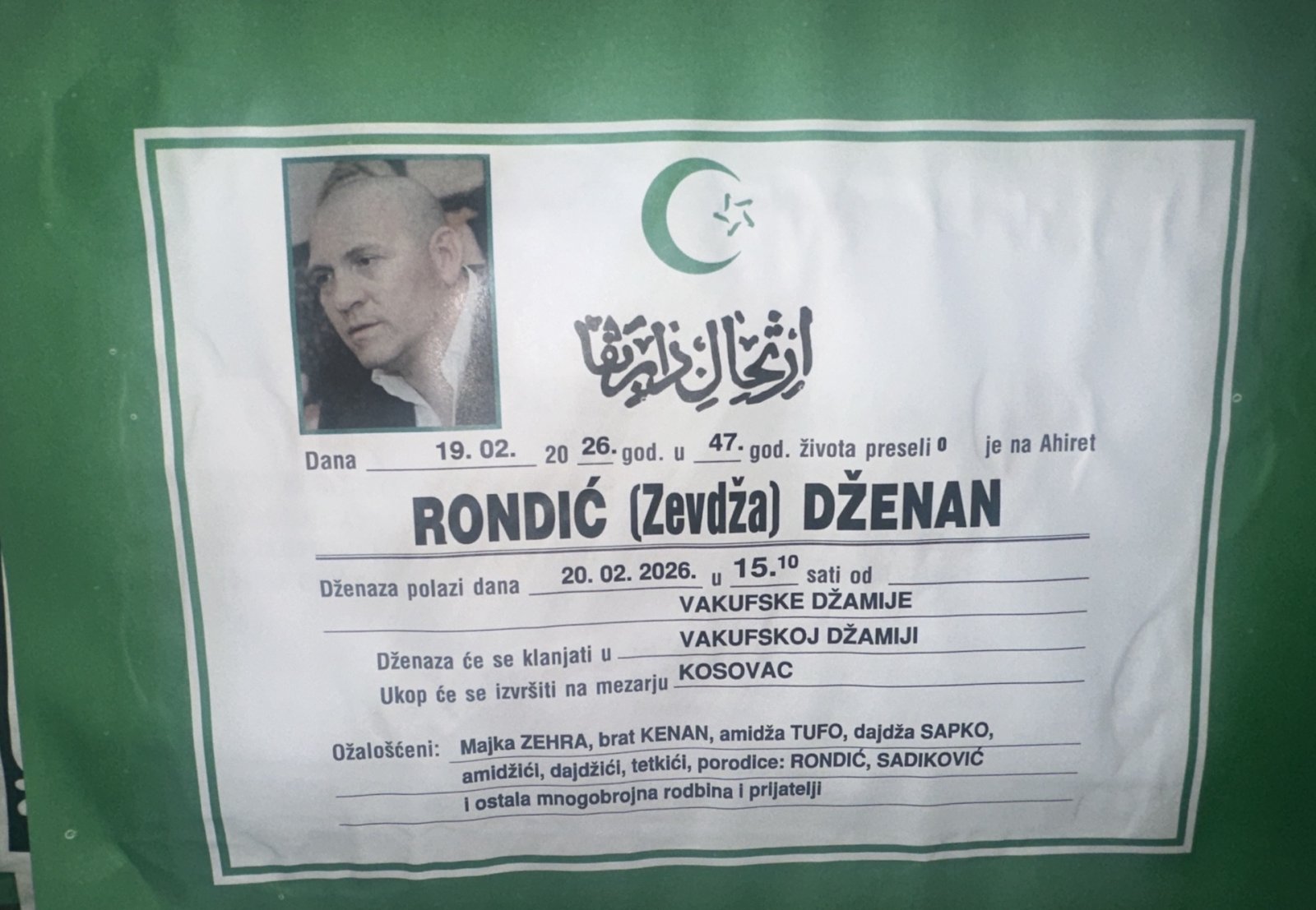 Fotografija osobe Dženan Rondić