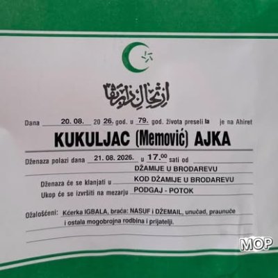 Fotografija osobe Kukuljac (Memović) Ajka
