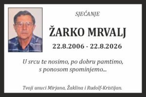 Fotografija osobe Žarko Mrvalj