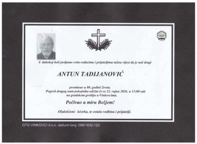 Fotografija osobe Antun Tadijanović