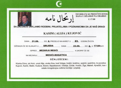 Fotografija osobe Kasim Kujović