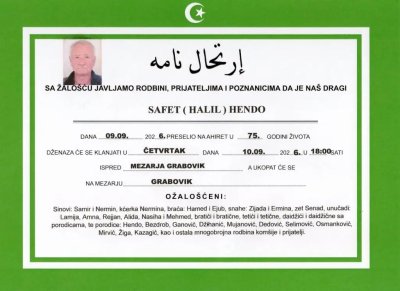 Fotografija osobe Safet Hendo