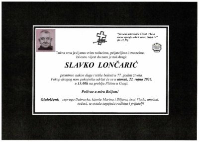 Fotografija osobe Slavko Lončarić