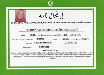 Fotografija osobe Sedina Buljubašić