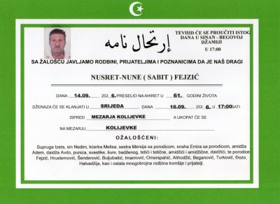 Fotografija osobe Nusret Fejzić