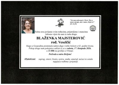Fotografija osobe Blaženka Majsterović rođ. Veselčić