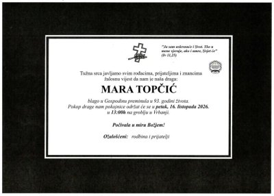 Fotografija osobe Mara Topčić