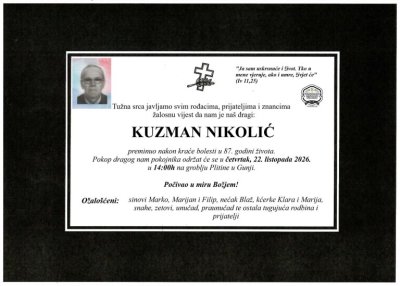Fotografija osobe Kuzman Nikolić