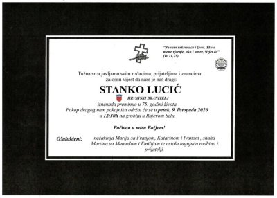 Fotografija osobe Stanko Lucić – Hrvatski branitelj
