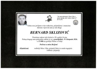 Fotografija osobe Bernard Sklizović