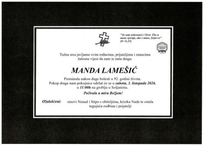 Fotografija osobe Manda Lamešić