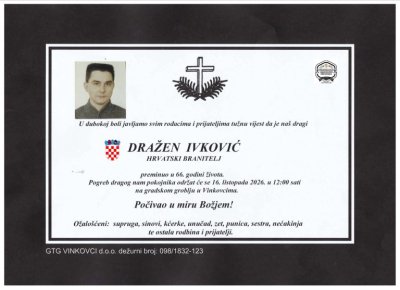 Fotografija osobe Dražen Ivković – Hrvatski branitelj